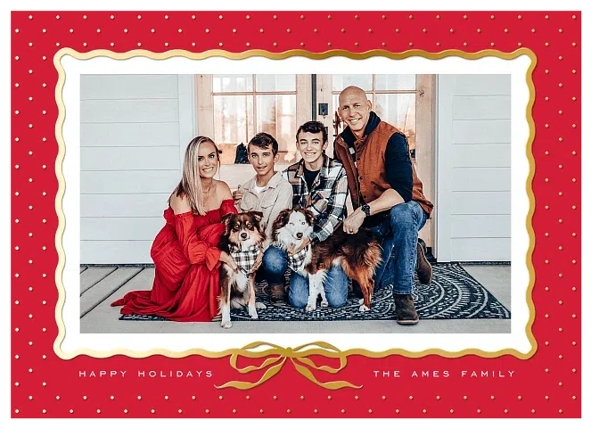 Swiss Dots Personalized Holiday Cards
