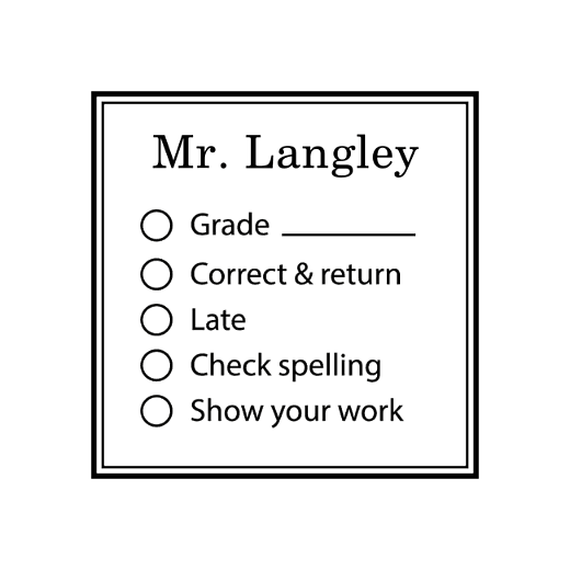 Classroom Checklist | Custom Rubber Stamps