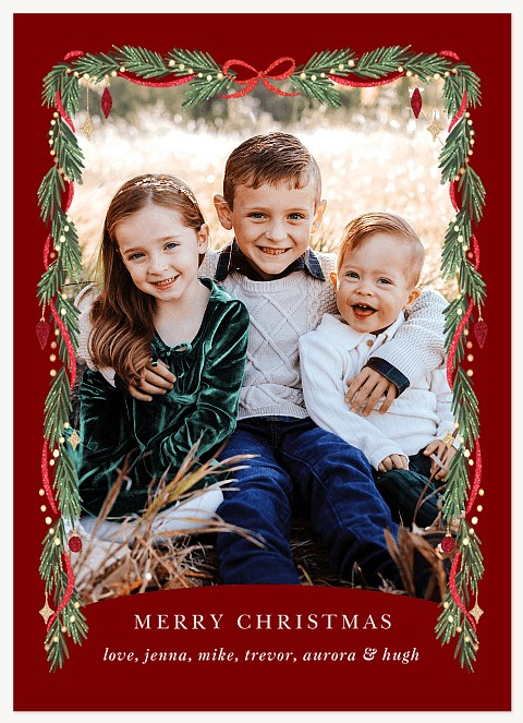 Ornament Frame Personalized Holiday Cards