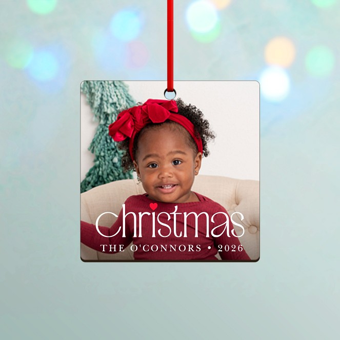 Modern Square Custom Ornaments