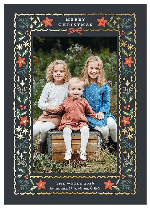 Heirloom Border Personalized Holiday Cards