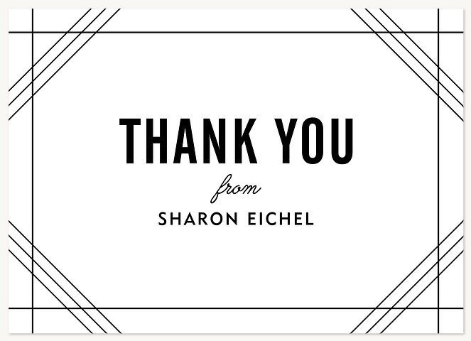 Classic Lines Thank You Cards 