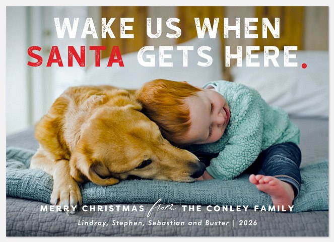 Wake Us Holiday Photo Cards
