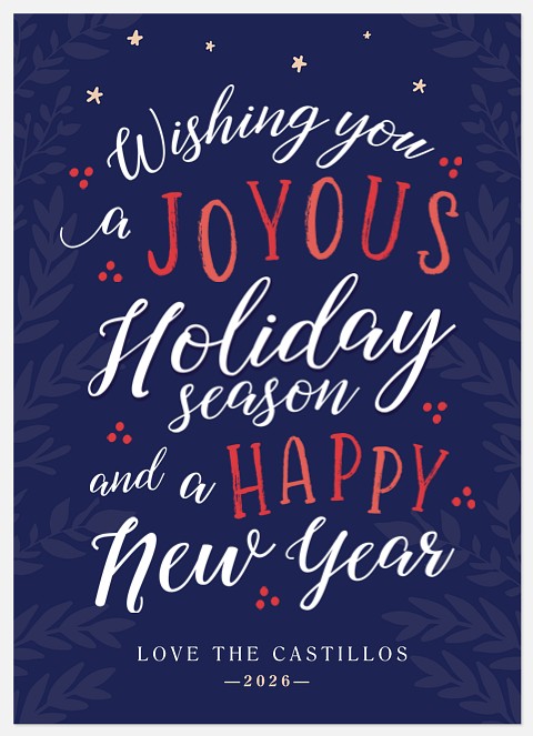 Most Joyous Holiday Photo Cards