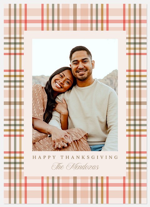 Autumn Plaid Thanksgiving Cards