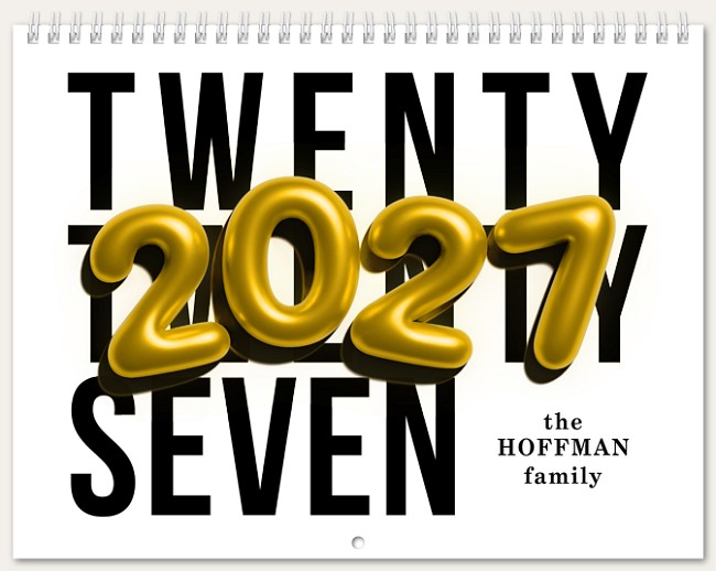 Gold Balloons Calendar Personalized Photo Calendars