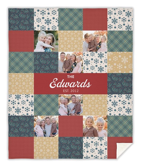 Holiday Patchwork Custom Blankets