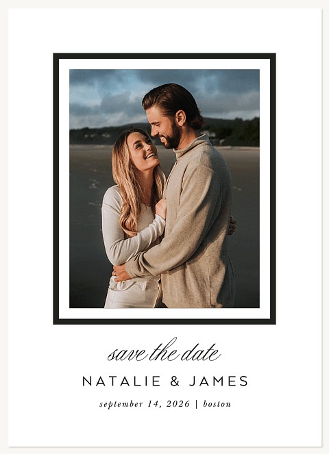 Clean Cut Frame Save the Date Cards