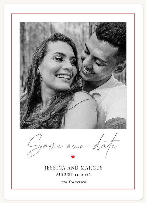 Simple Heart Save the Date Magnets