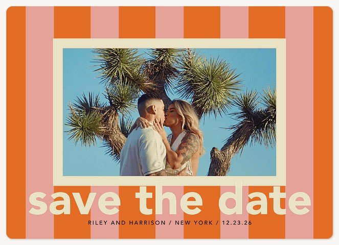 Stripes Save the Date Magnets