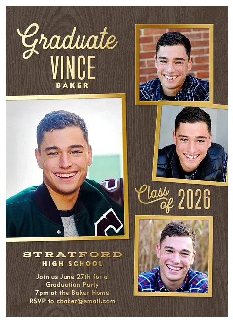 Outstanding Grad Graduation Announcements