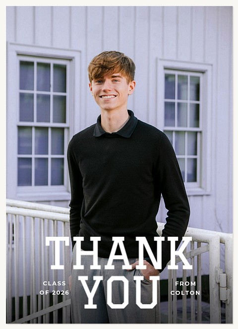 Collegiate Gratitude Thank You Cards 