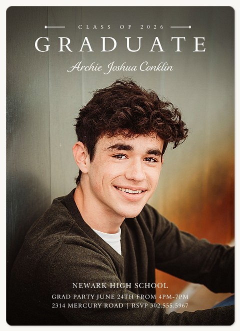 Scholarly Achievement Graduation Invitations