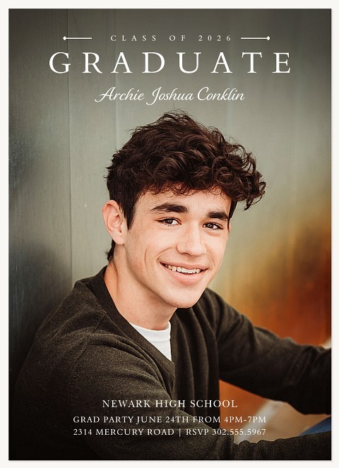 Scholarly Achievement Graduation Invitations