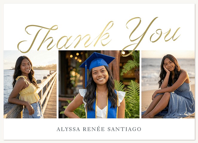 Ribbon Trio Thank You Cards 