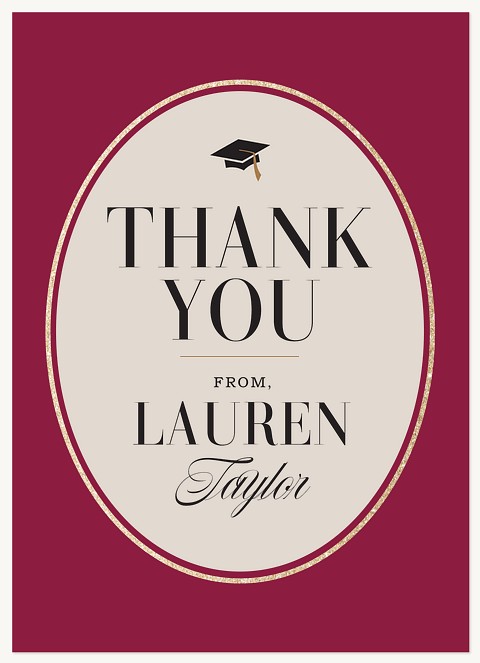 Big Oval Thank You Cards 