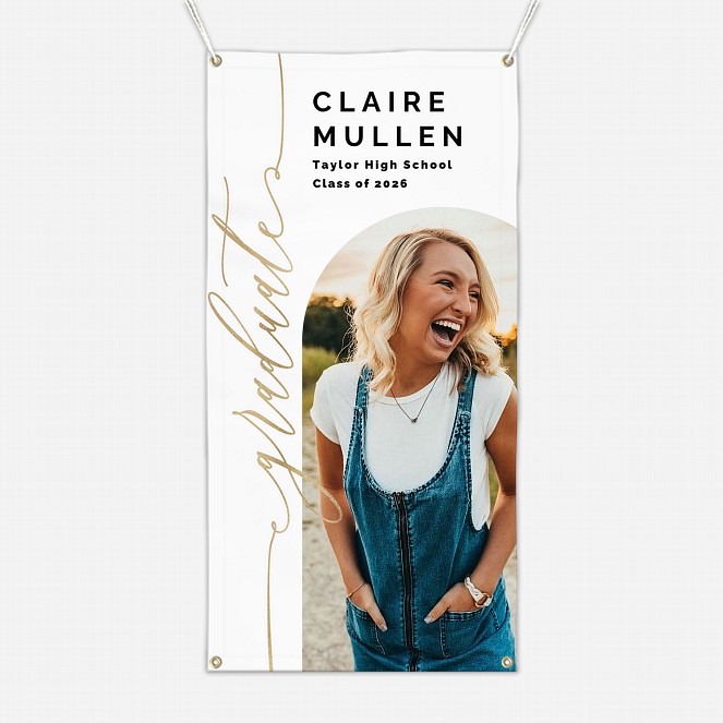 Vertical Elegance Graduation Banner Graduation Banners