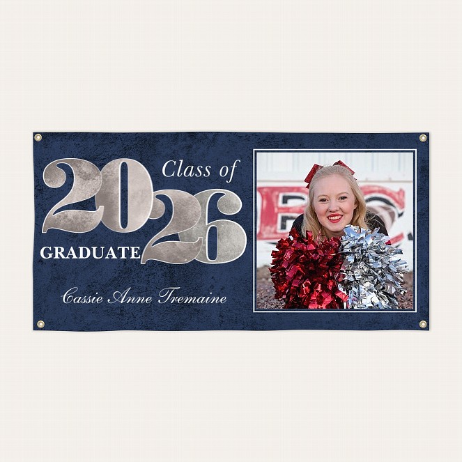 Silver Standard Graduation Banner Custom Banners