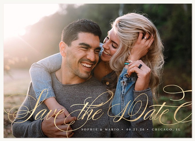 Gilded Swirls Save the Date Cards