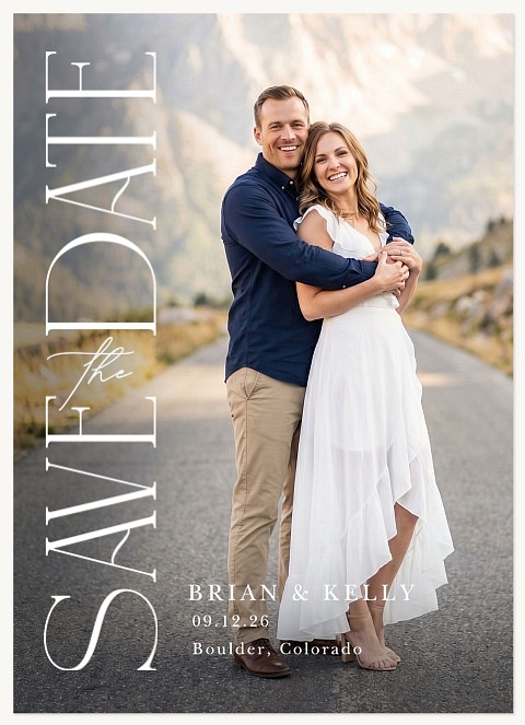 Side Serif Save the Date Cards