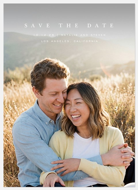 Minimalist Type Save the Date Photo Cards