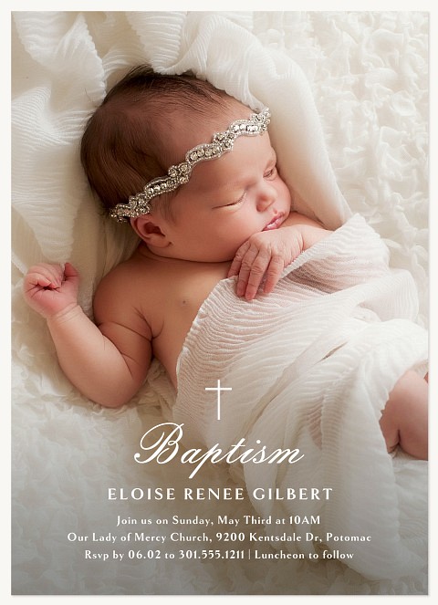 Heavenly Script Baptisms & Christening Invitations