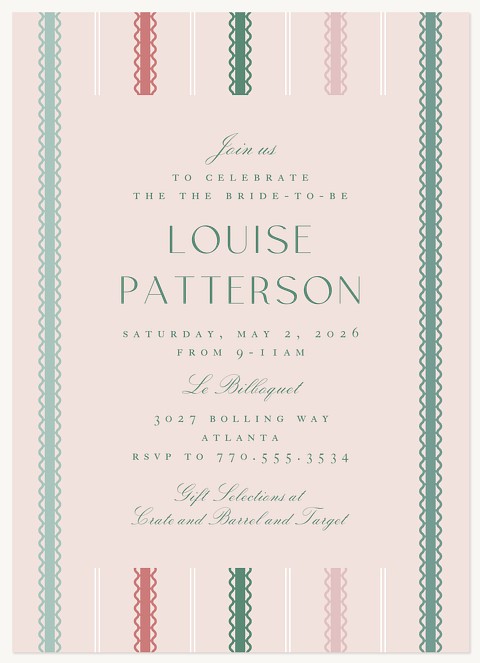 Trim & Style Bridal Shower Invitations