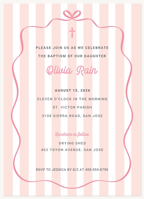 Tied With Faith Baptisms & Christening Invitations