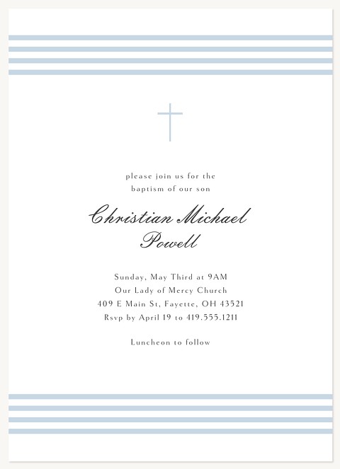 Simple Grace Baptisms & Christening Invitations