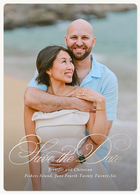 Classic Script Save the Date Magnets