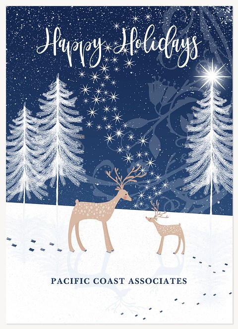 First Snowfall Business Holiday Cards