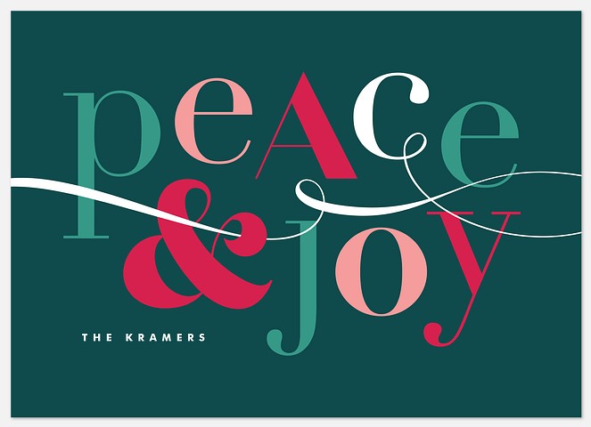 Eclectic Type Holiday Photo Cards
