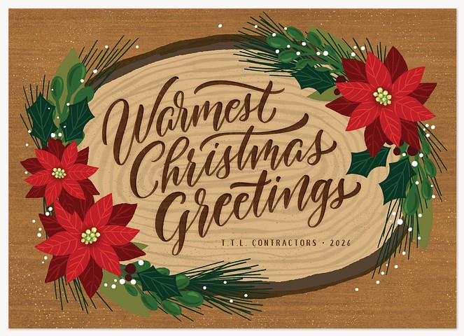 Yule Log Business Holiday Cards