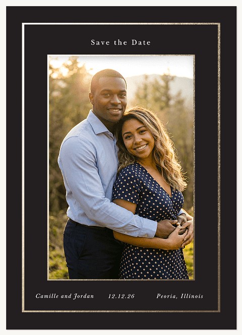 Gilded Save the Date Cards