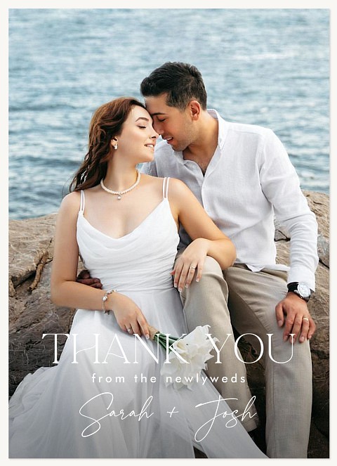Scripted Newlyweds Thank You Cards 