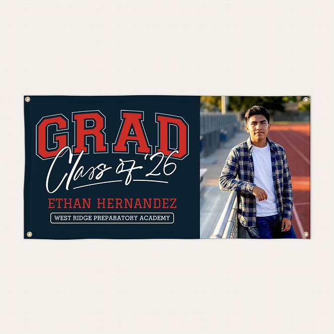 Vintage Sport Graduation Banner Custom Banners