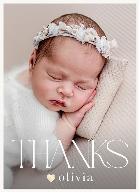 Modern Heart Thank You Cards 