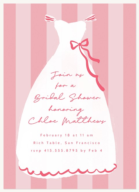 Gown & Bow Bridal Shower Invitations