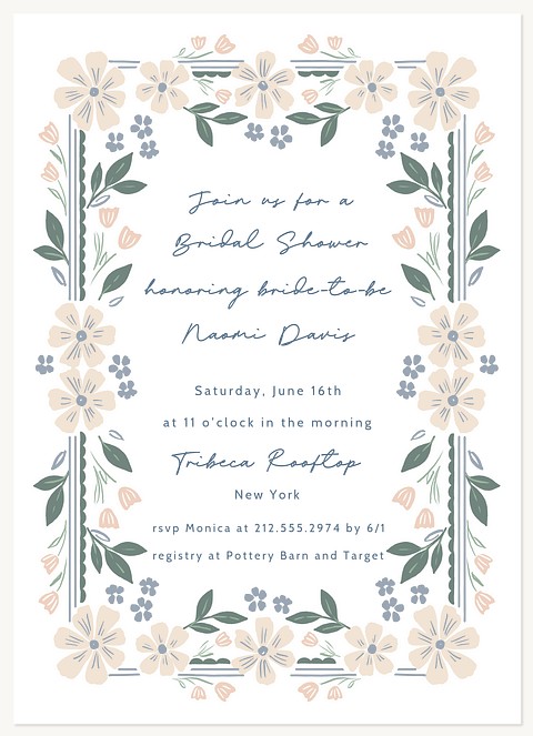 Garden Whimsy Bridal Shower Invitations