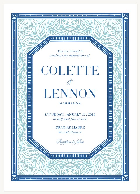 Among the Flowers Wedding Anniversary Invitations