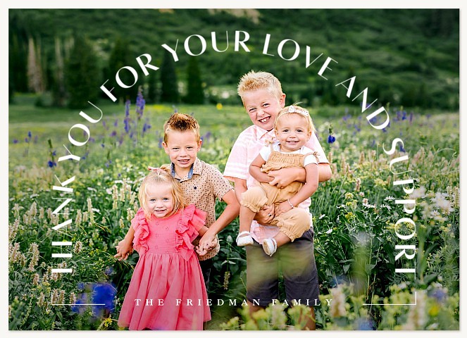 Love and Support Thank You Cards 