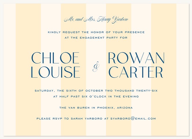 Elegant Affair Engagement Party Invitations