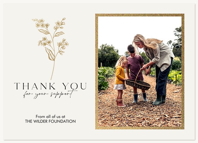 Gilded Bloom Thank You Cards 