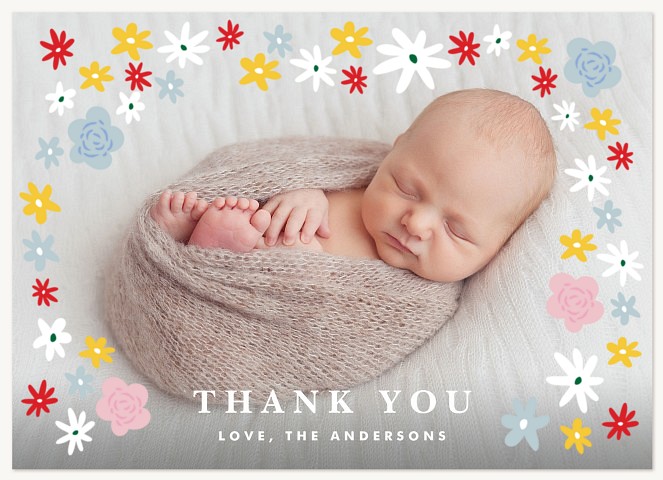 Funky Florals Thank You Cards 