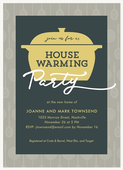 Warming Our House Party Invitations