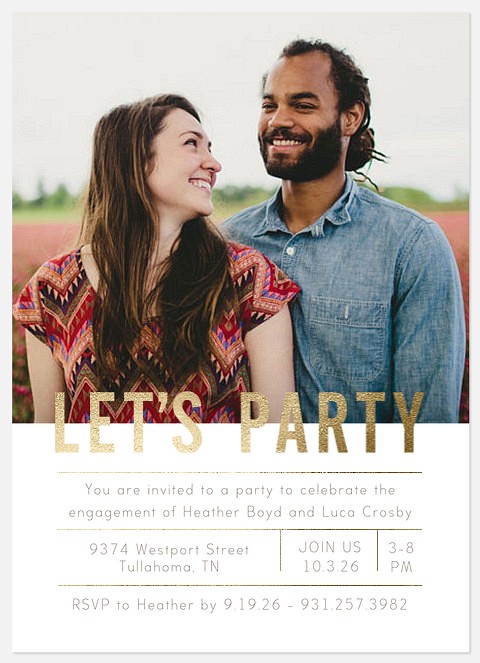 Soho Grid Engagement Party Invitations