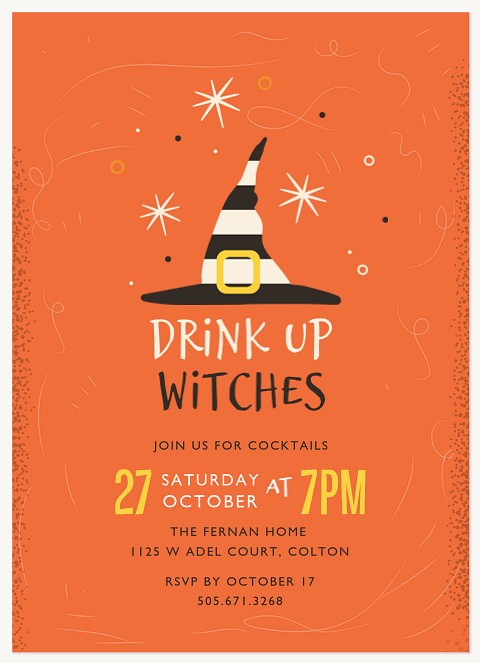 Drink Up Halloween Party Invitations