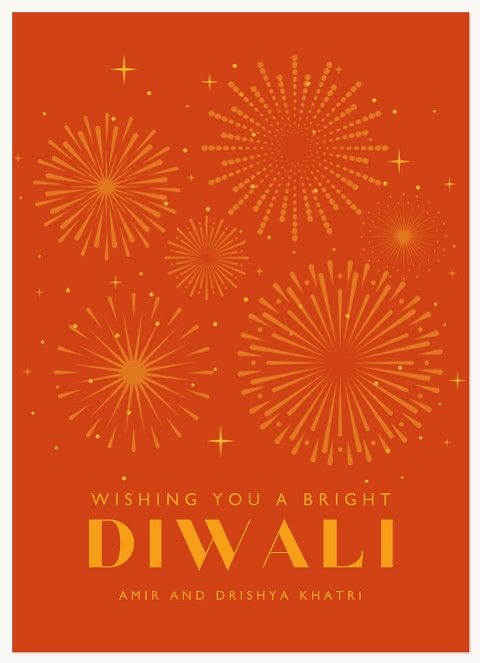 Firework Display Diwali Holiday Cards
