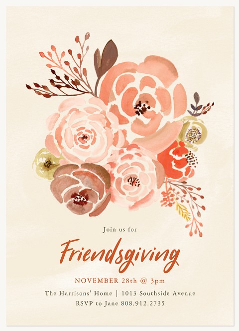 Friendsgiving Bouquet Thanksgiving Cards