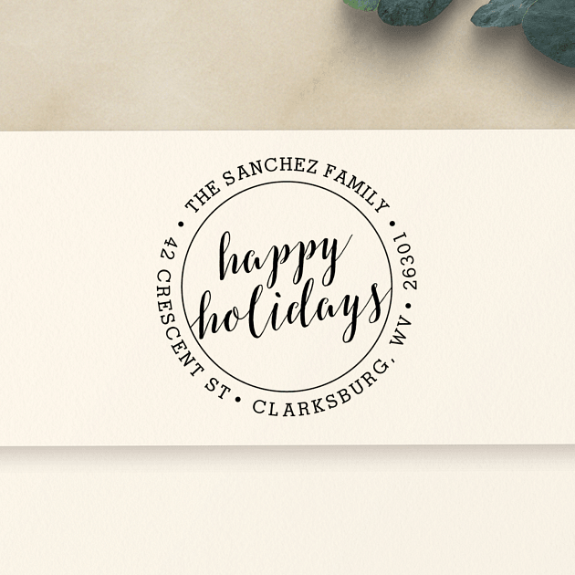 Holiday Seal | Custom Rubber Stamps